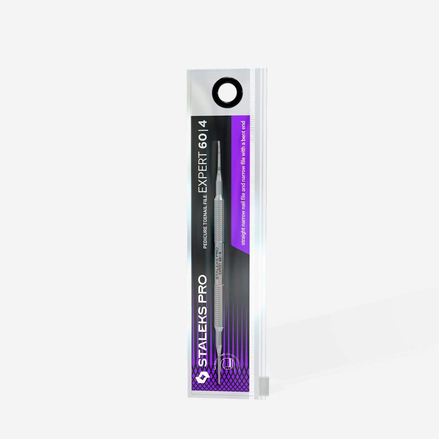 Pro Expert 60 Type 4 Pedicure Tool (Straight Narrow Nail File and File With a Bent End)
