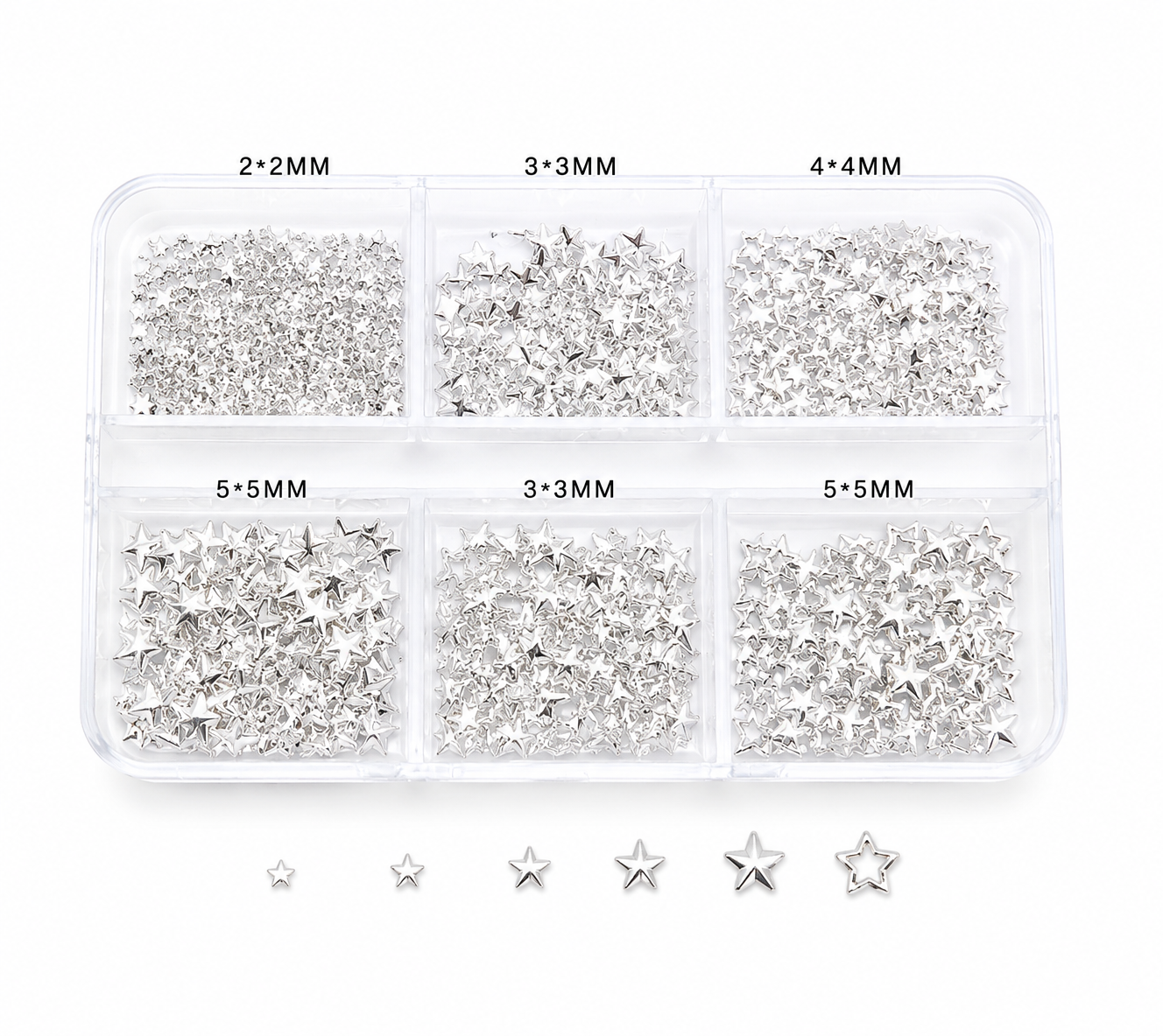 Star Nail Rivet Charms Mix