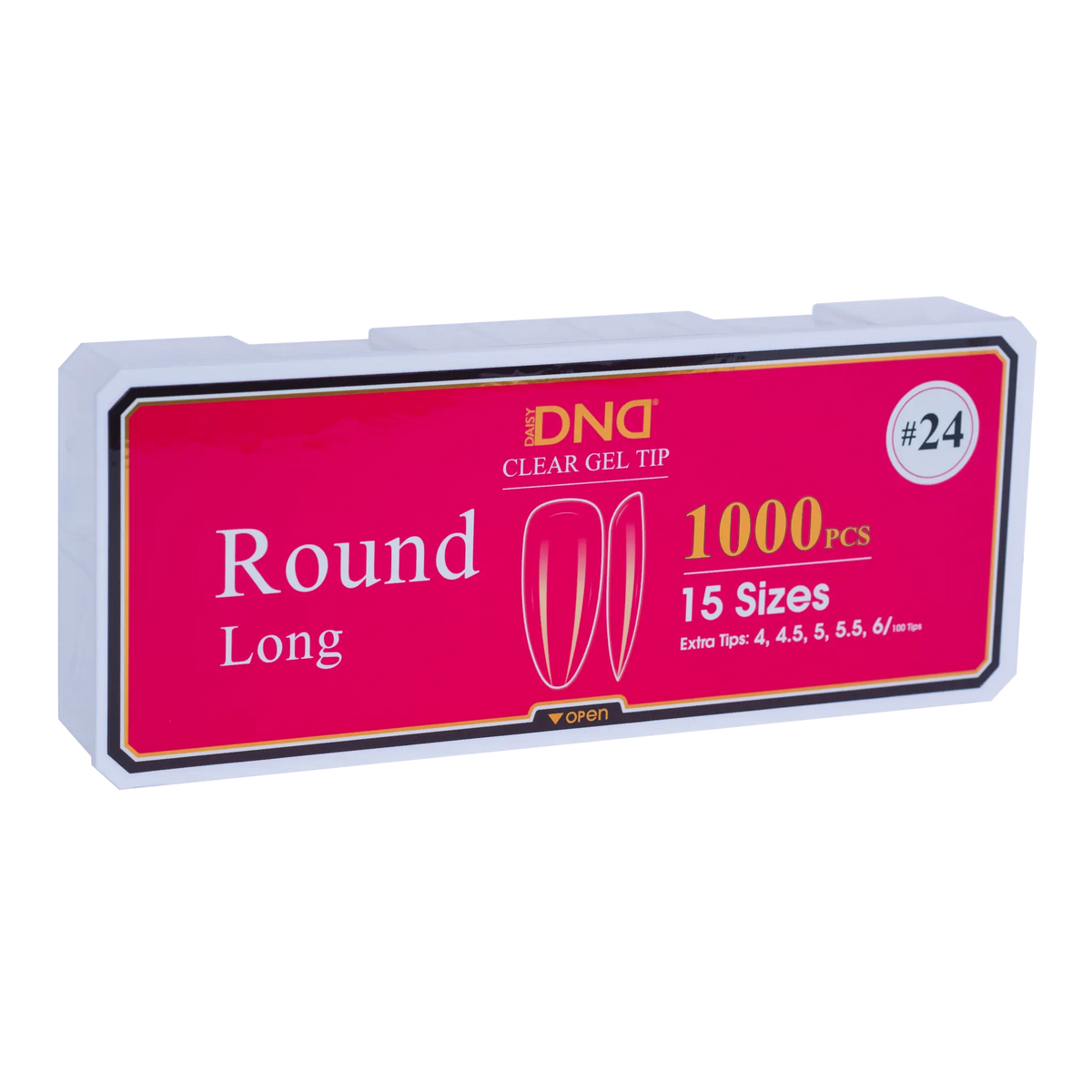 DND Soft Gel Tips Round Long #24