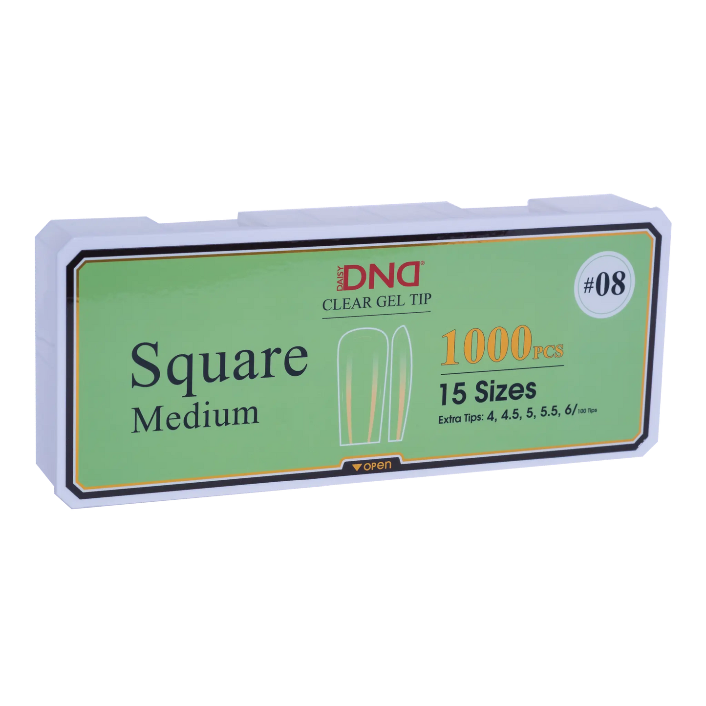 DND Soft Gel Tips Square Medium #08