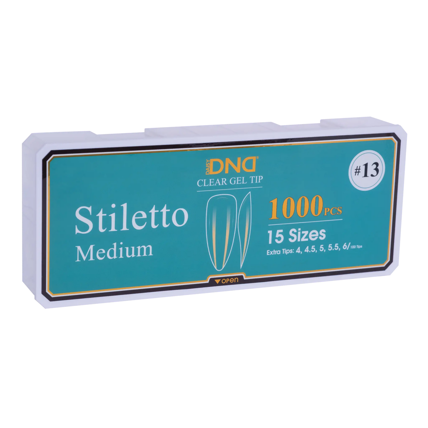 DND Soft Gel Tips Stiletto Medium #13