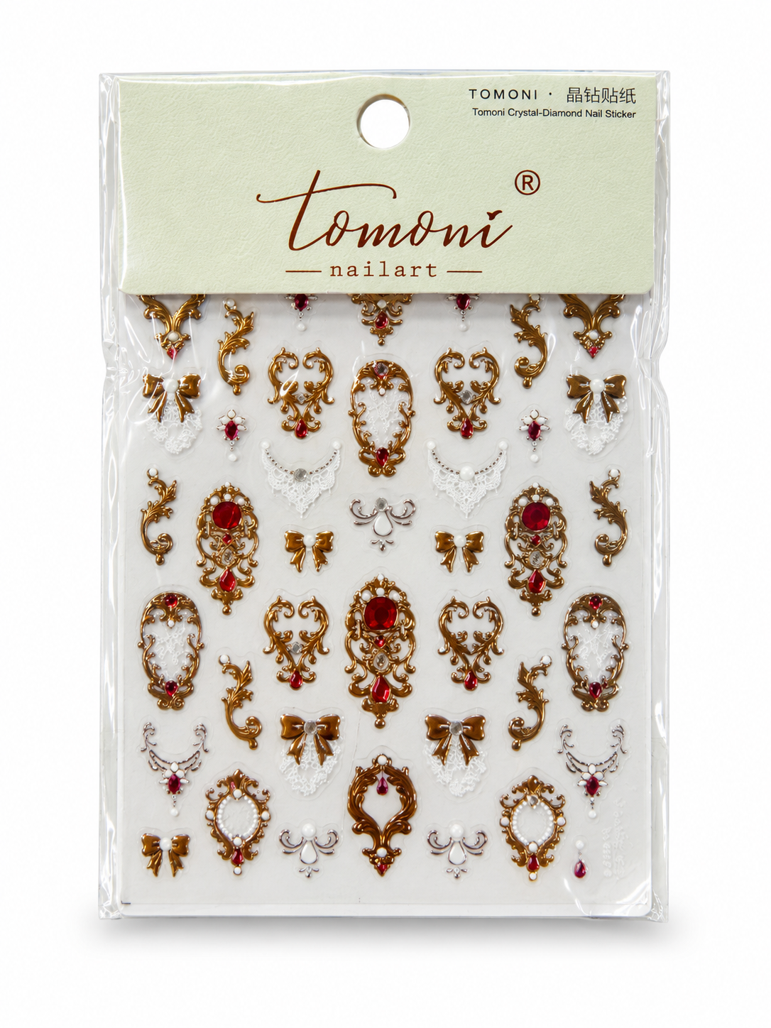 Royal Ruby Baroque Nail Sticker