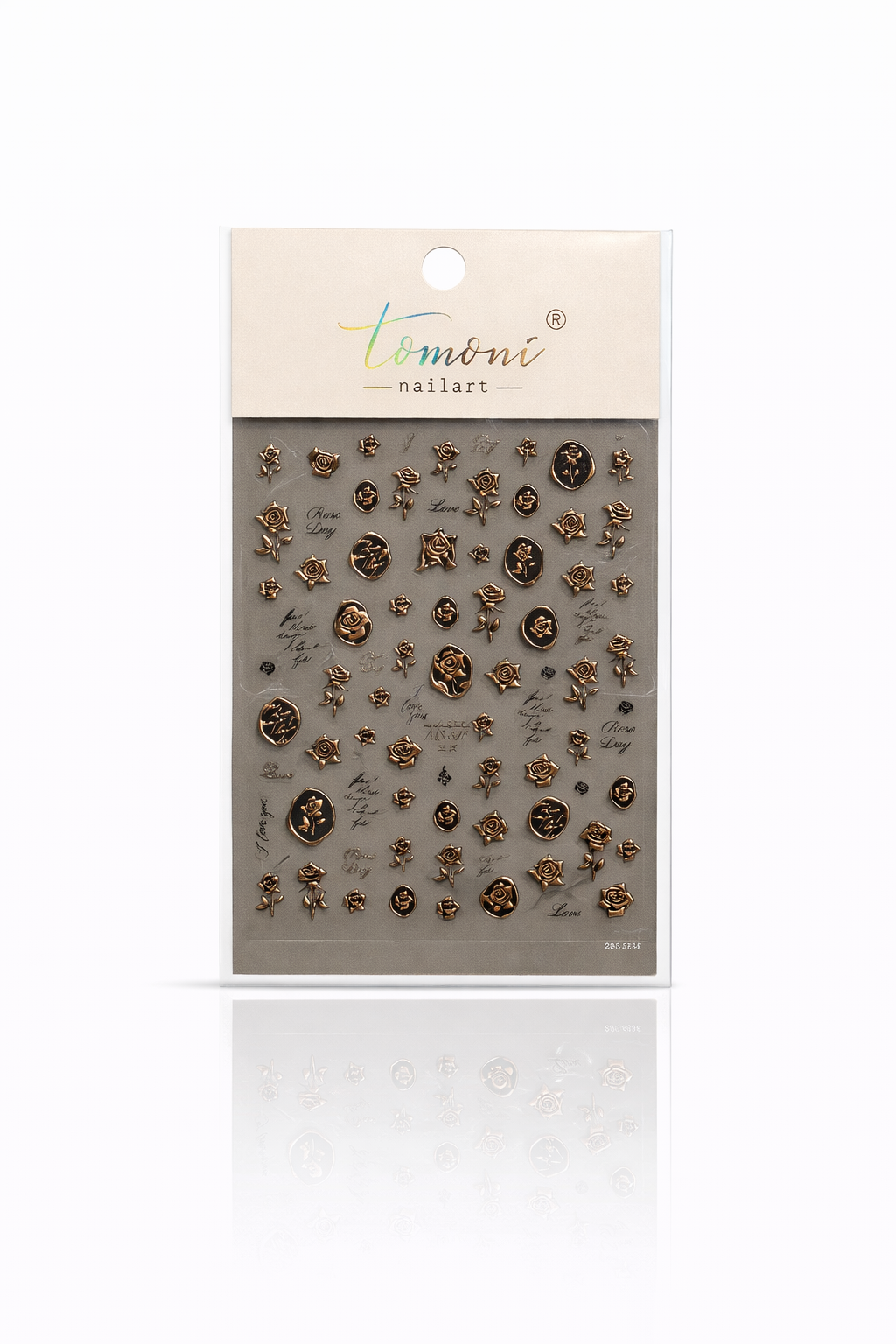 Metallic Gold Antique Flower Sticker