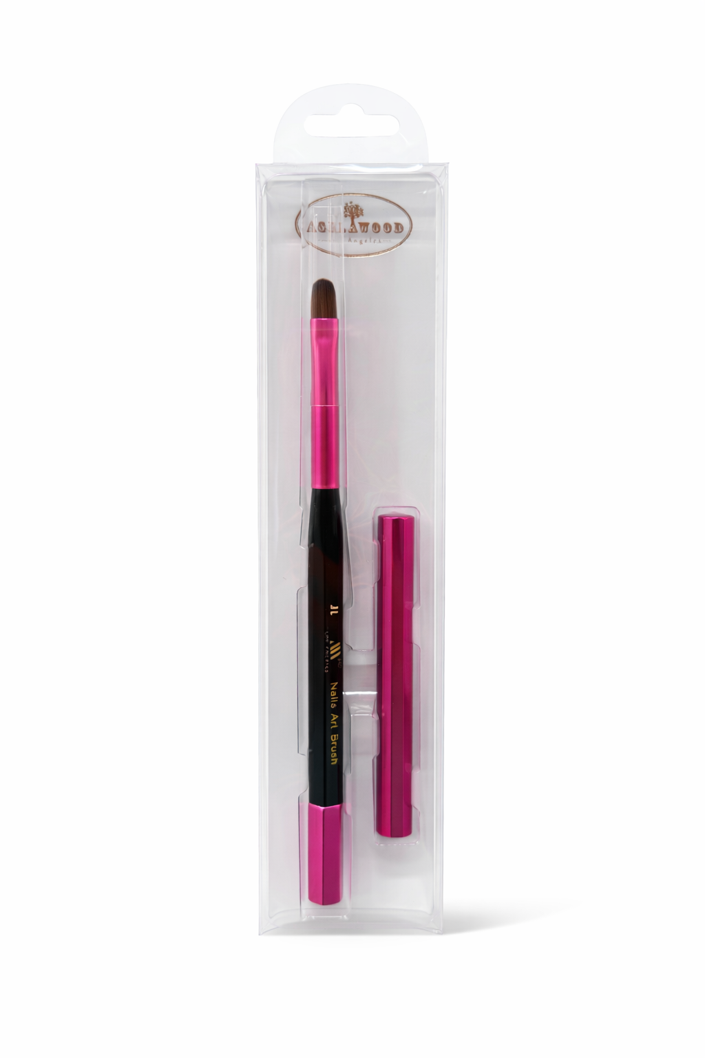 Black & Pink Round Gel Brush - #8