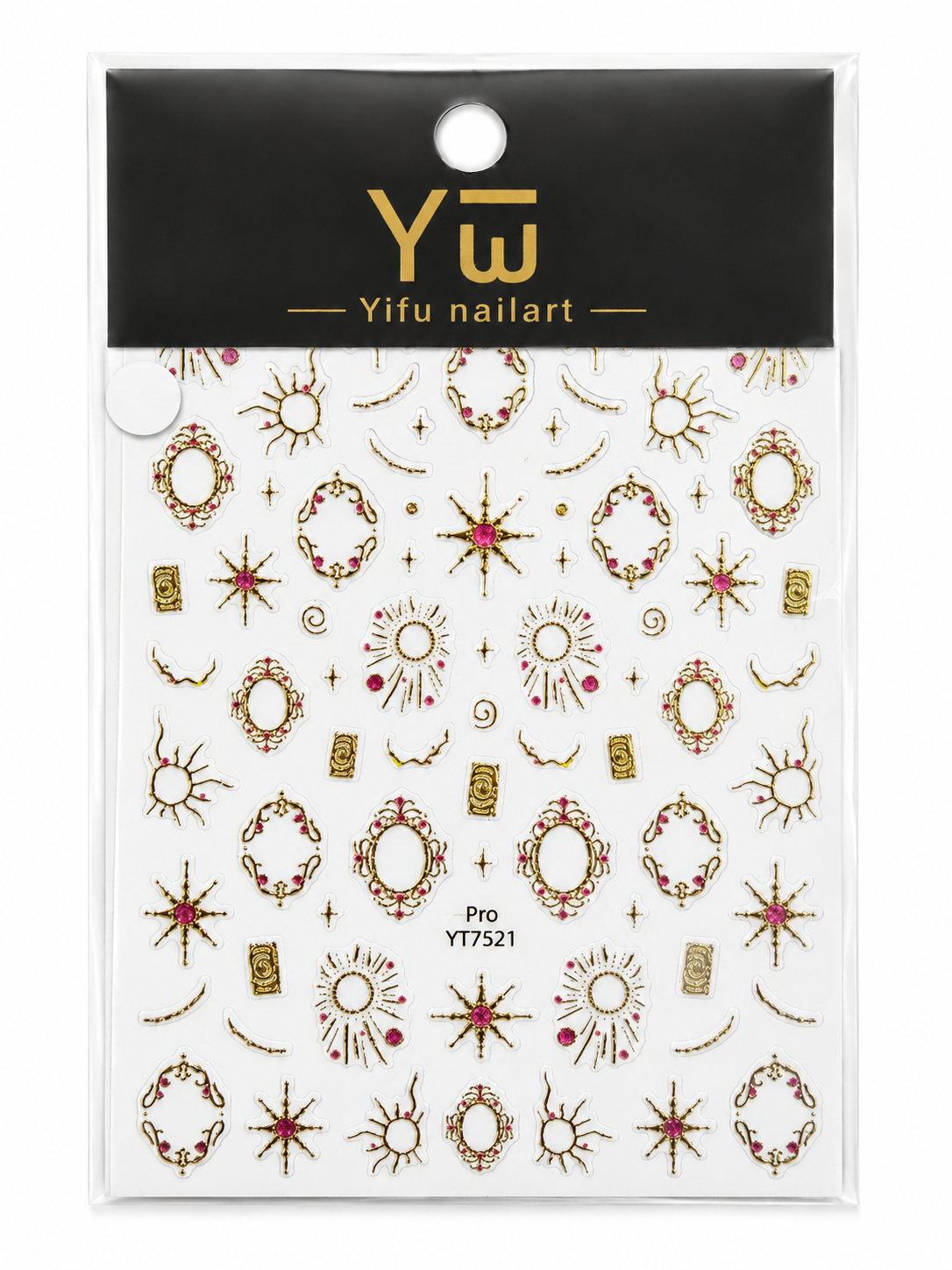 Vintage Jewel Frame Nail Sticker