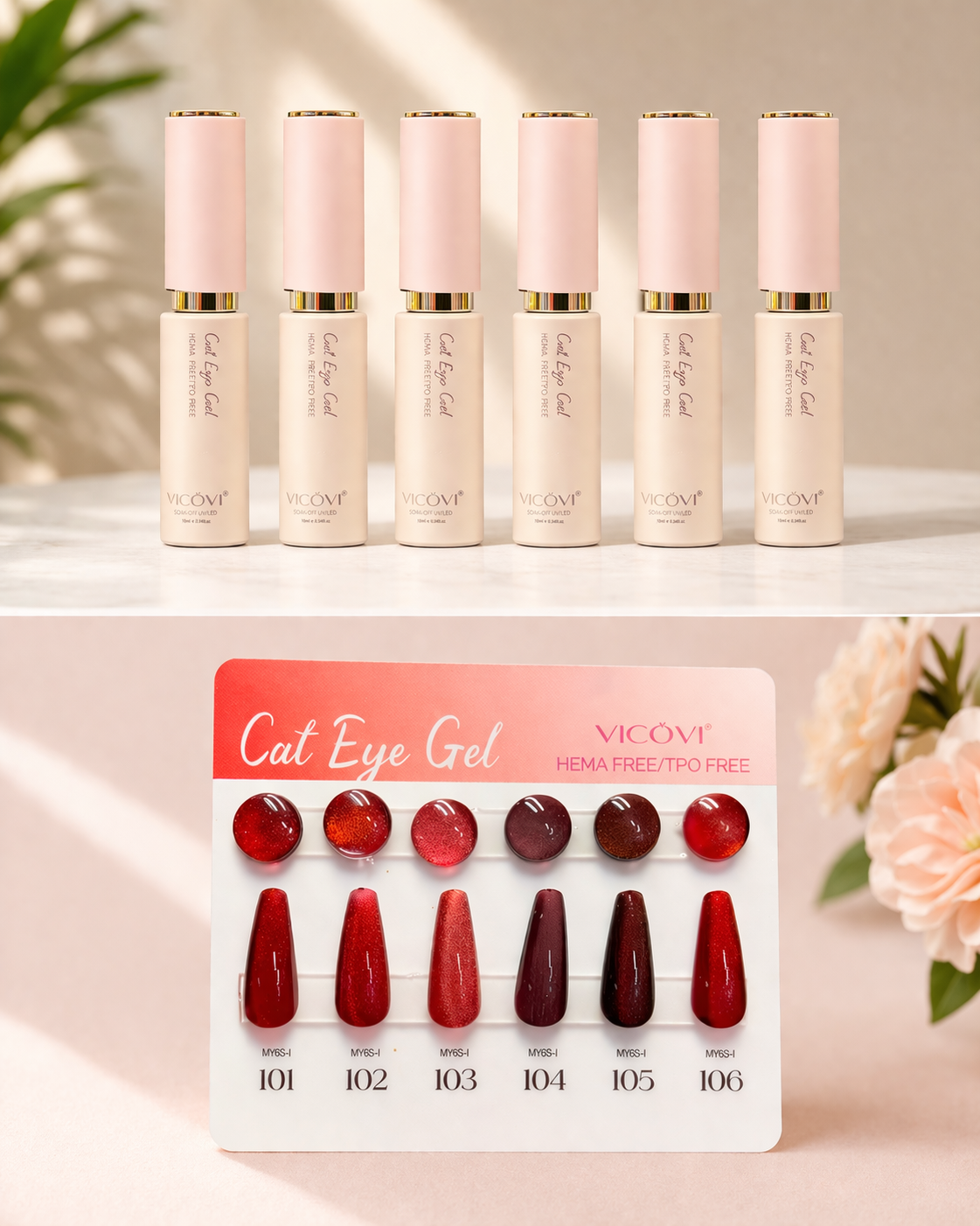 VICOVI Red Cat Eye Gel Collection