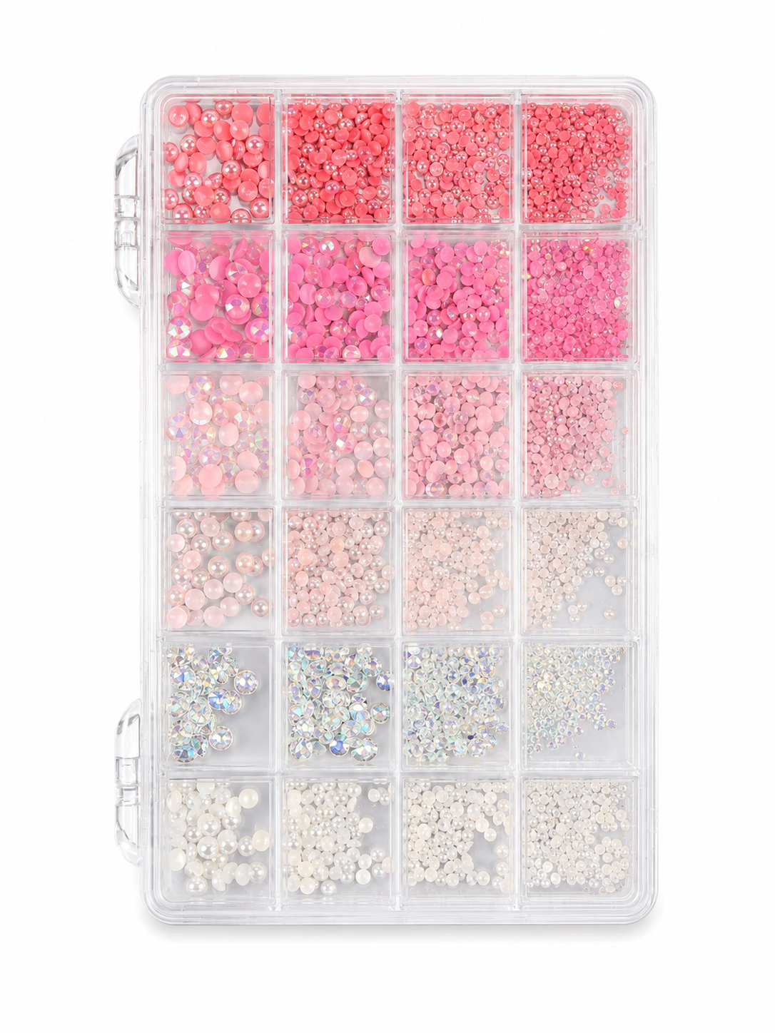 Pink Pearl & AB Rhinestone Nail Art Set