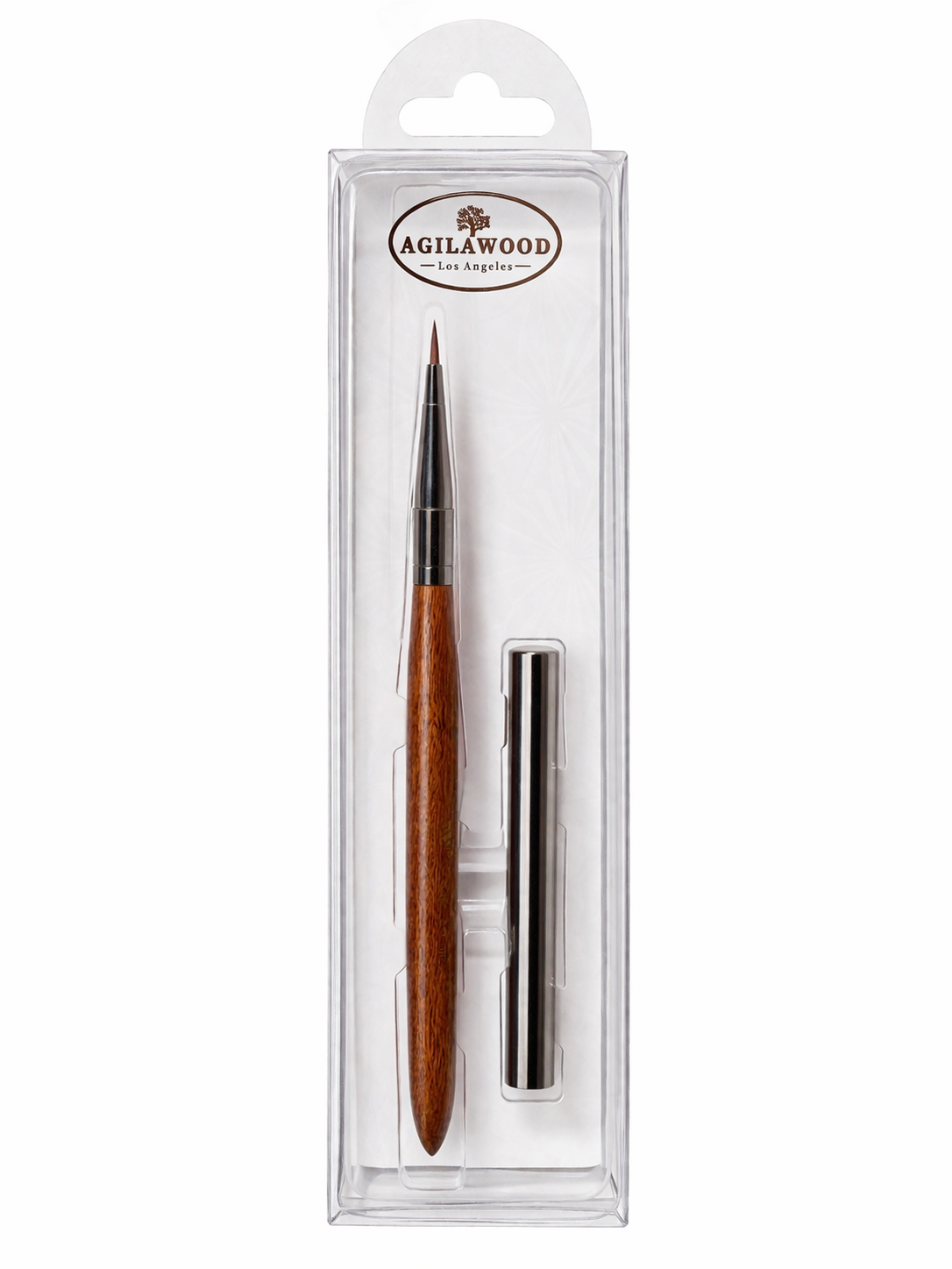 Wood Detail Art Brush with Cap