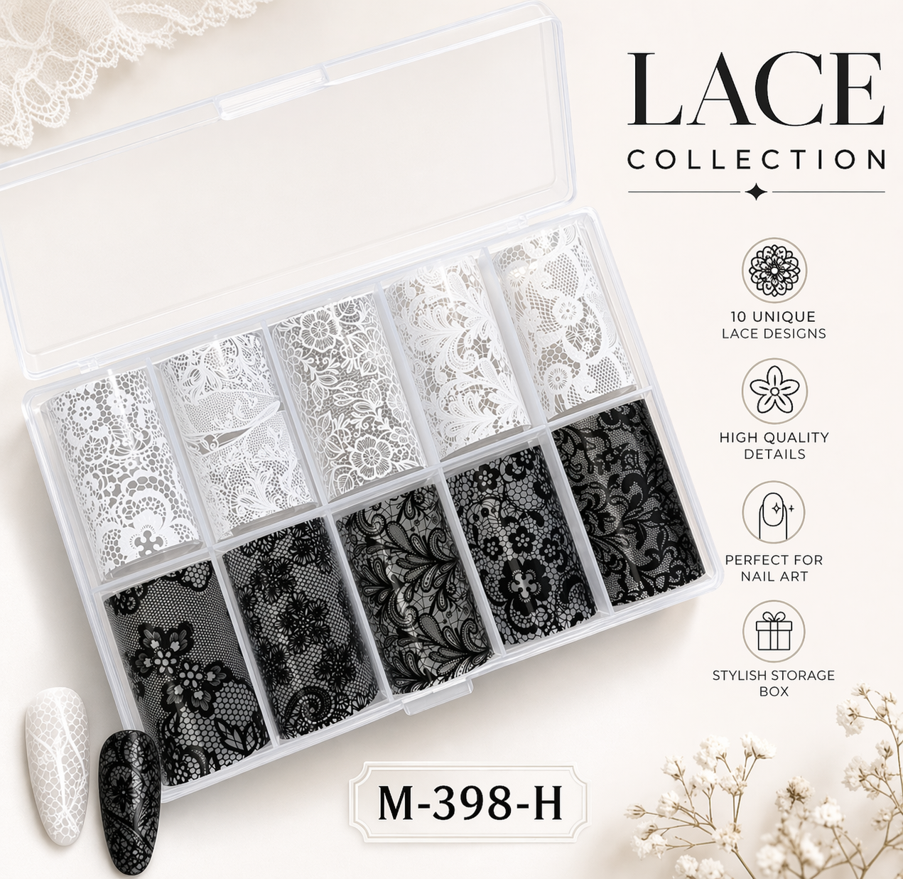 Lace Foils 10-Pc