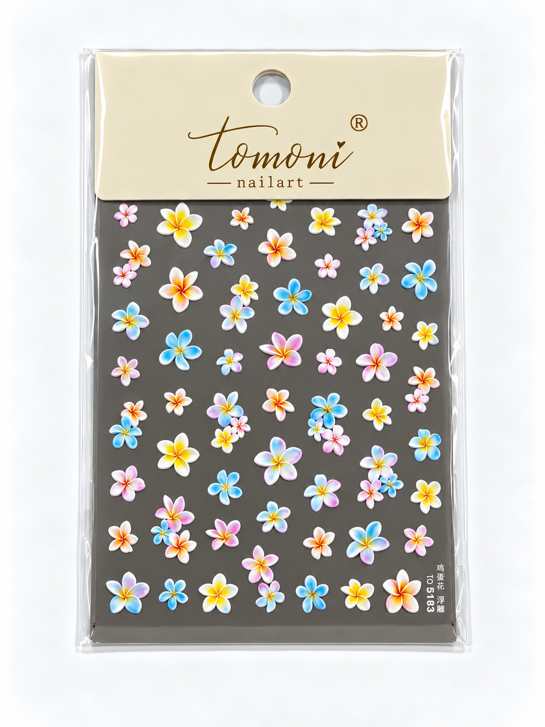 Pastel Plumeria Nail Art Stickers