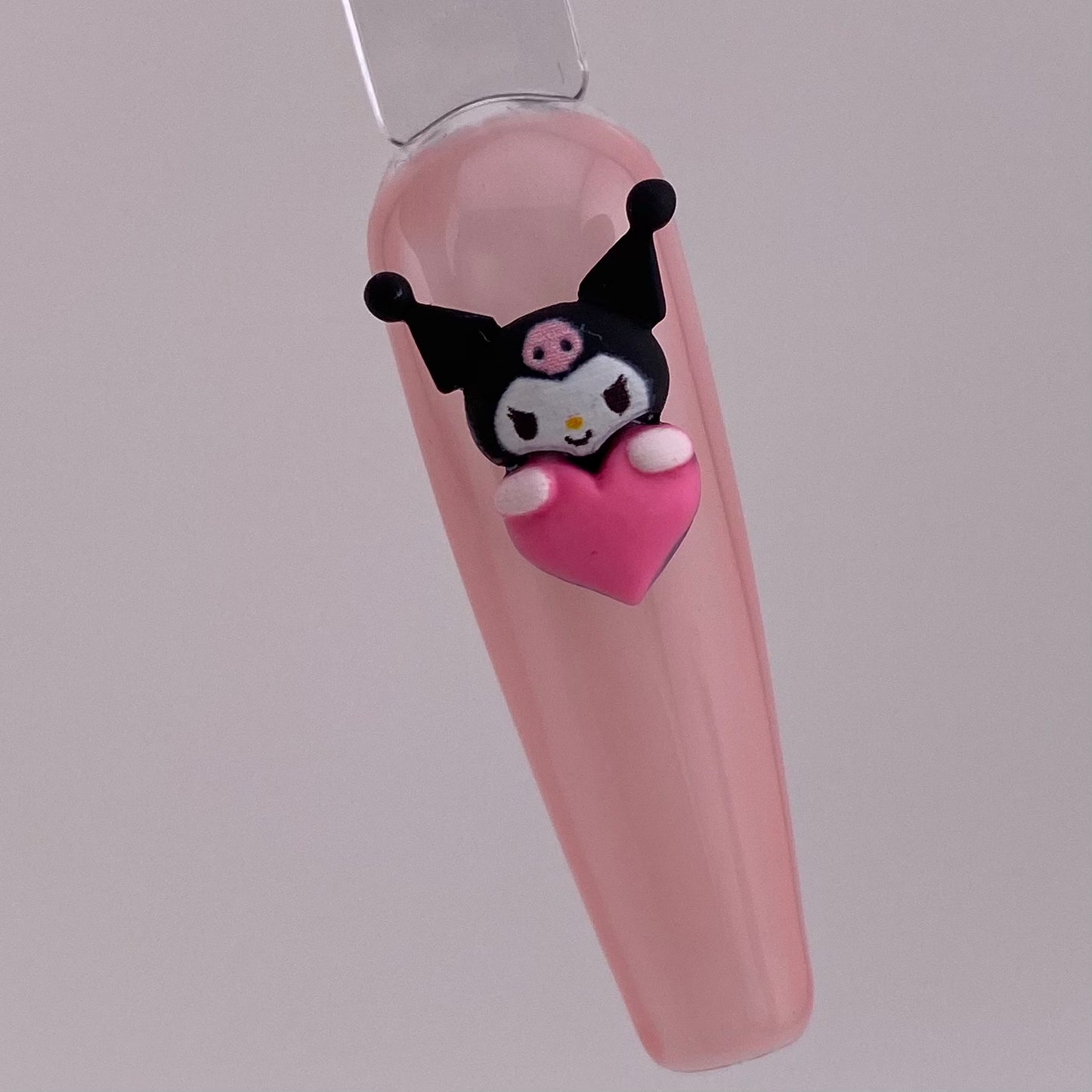 Kuromi with Heart Kawaii Nail Charm