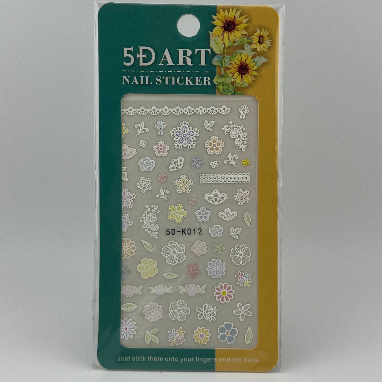 5D Spring Flower Nail Sticker