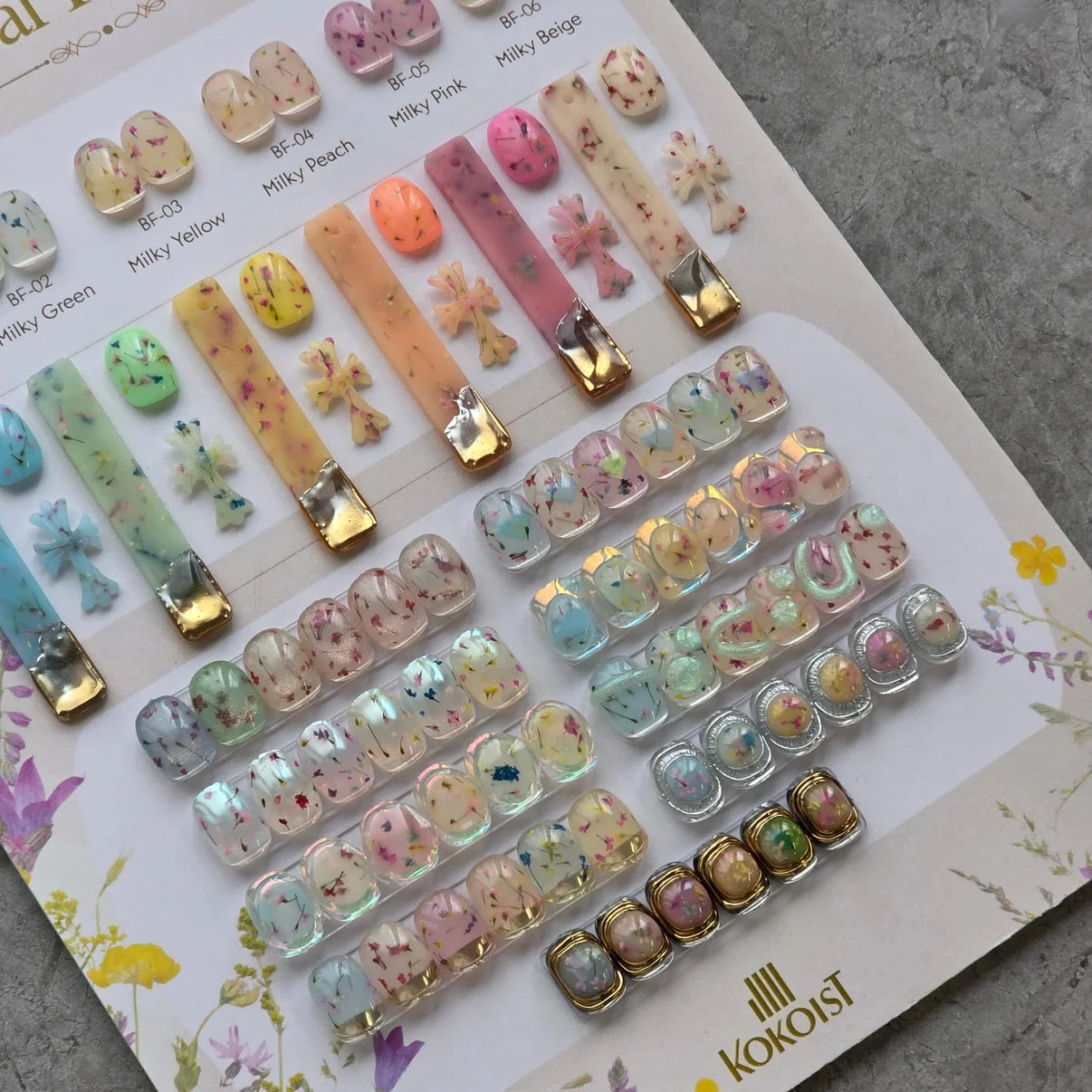 KOKOIST Botanical Flower Gel nail art inspiration