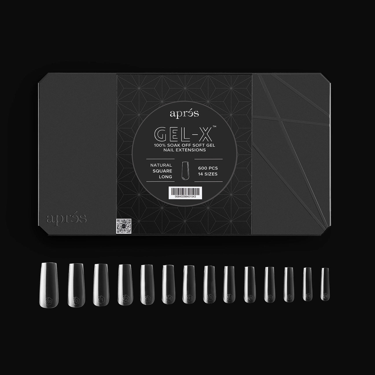 GEL-X 2.0 NATURAL SQUARE TIPS 600 PCS