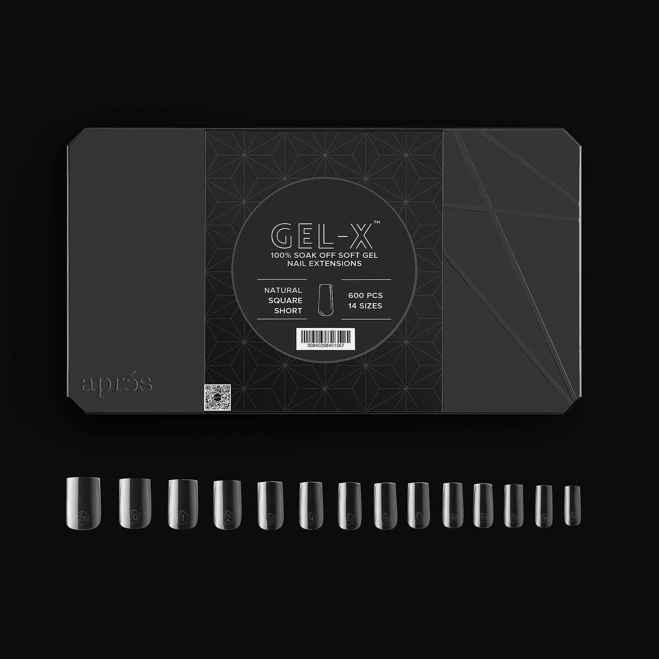 GEL-X 2.0 NATURAL SQUARE TIPS 600 PCS
