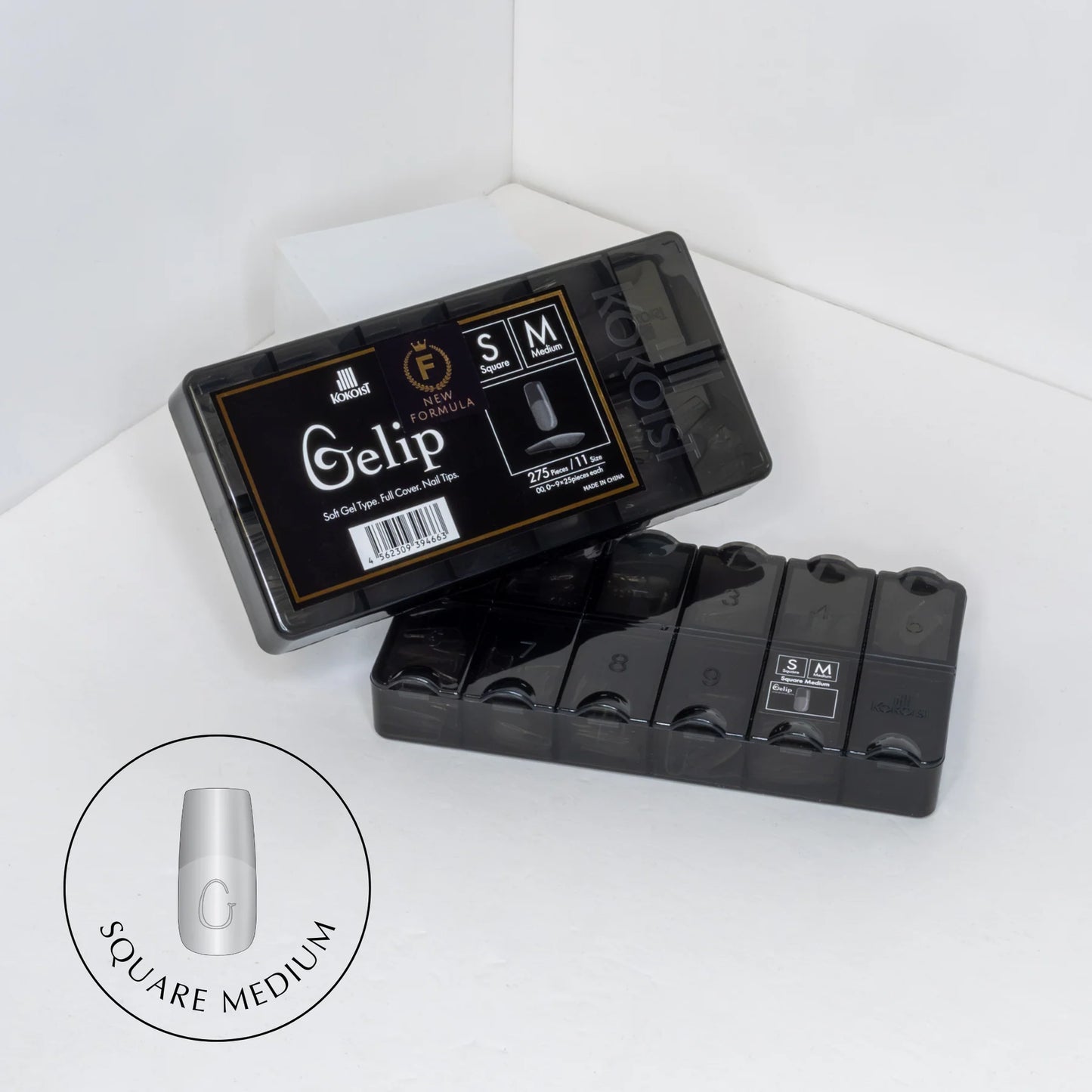 SQUARE MEDIUM GELIP EXTENSIONS (275 PCS.)