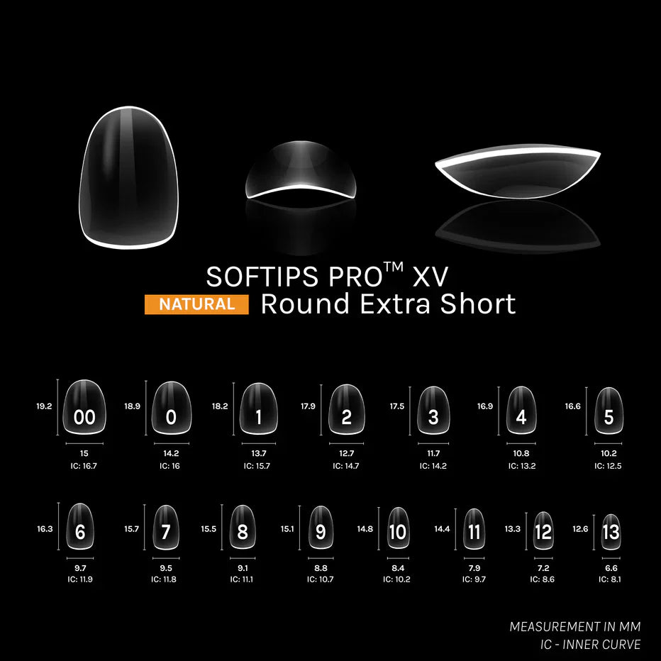 SOFTIPS PRO™ XV NATURAL - ROUND EXTRA SHORT