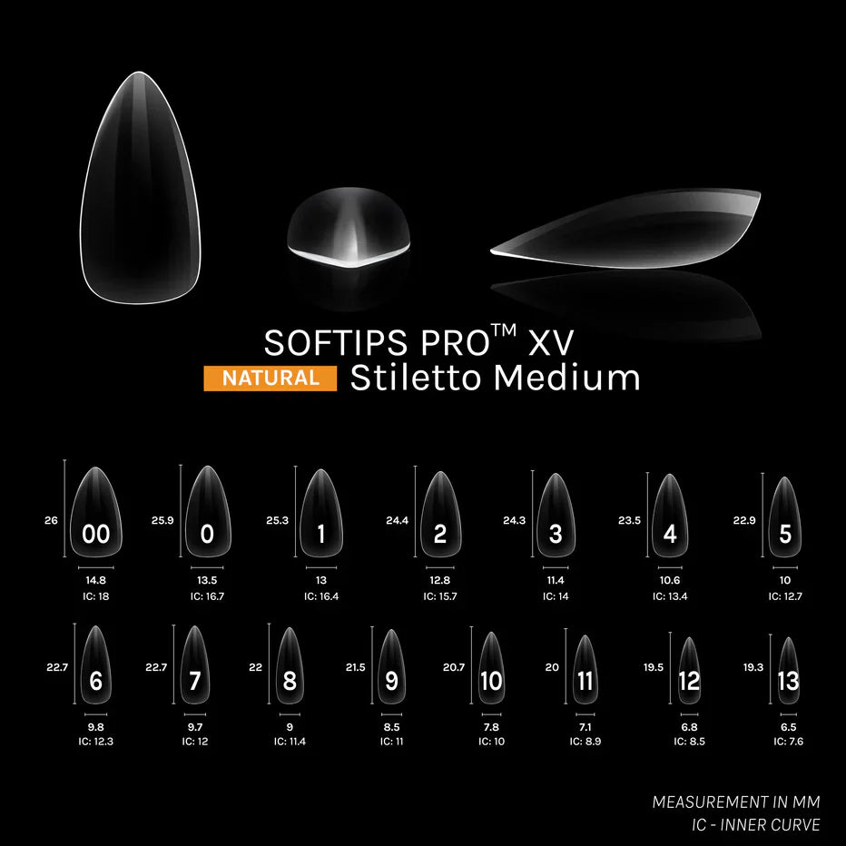 SOFTIPS PRO™ XV NATURAL - STILETTO MEDIUM
