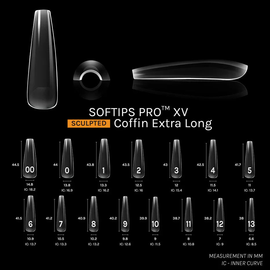 SOFTIPS PRO™ XV SCULPTED - COFFIN EXTRA EXTRA LONG