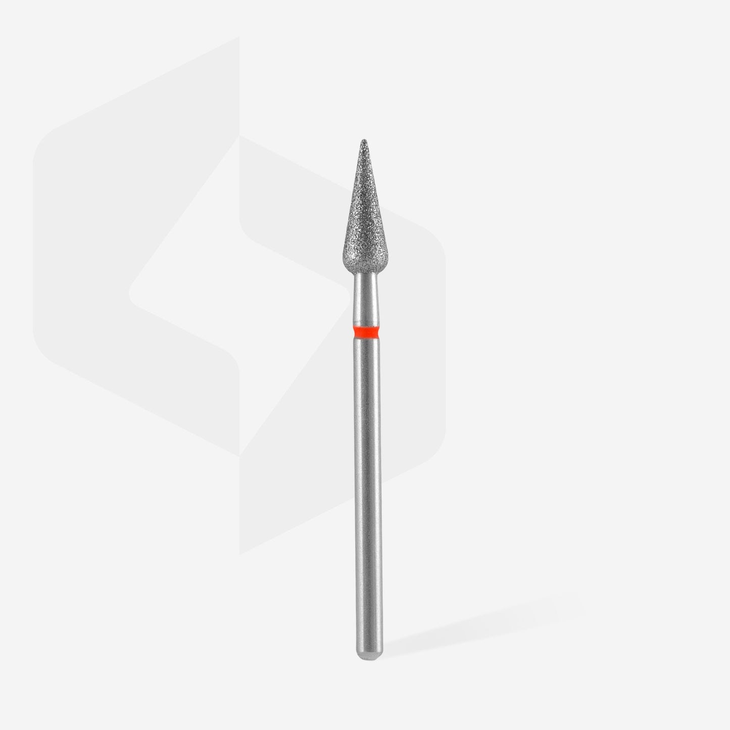 Diamond Nail Drill Bit "pear" red, 4 mm