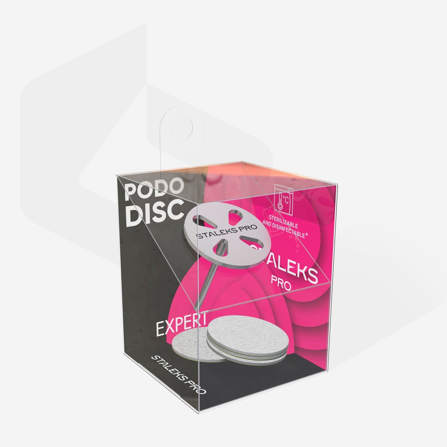 Pedicure disc PODODISC M (20 mm) EXPERT and set of Disposable Files 180 Grit 5 pcs