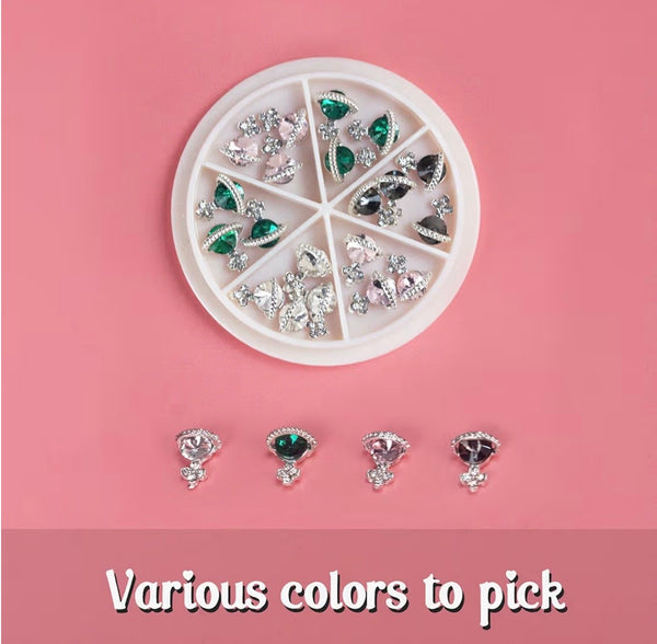 Luxury Crystal Nail Charms Wheel