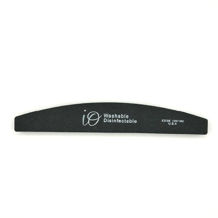 Io Banana Nail File 100/180 Grit – Washable & Disinfectable – Black Curve File