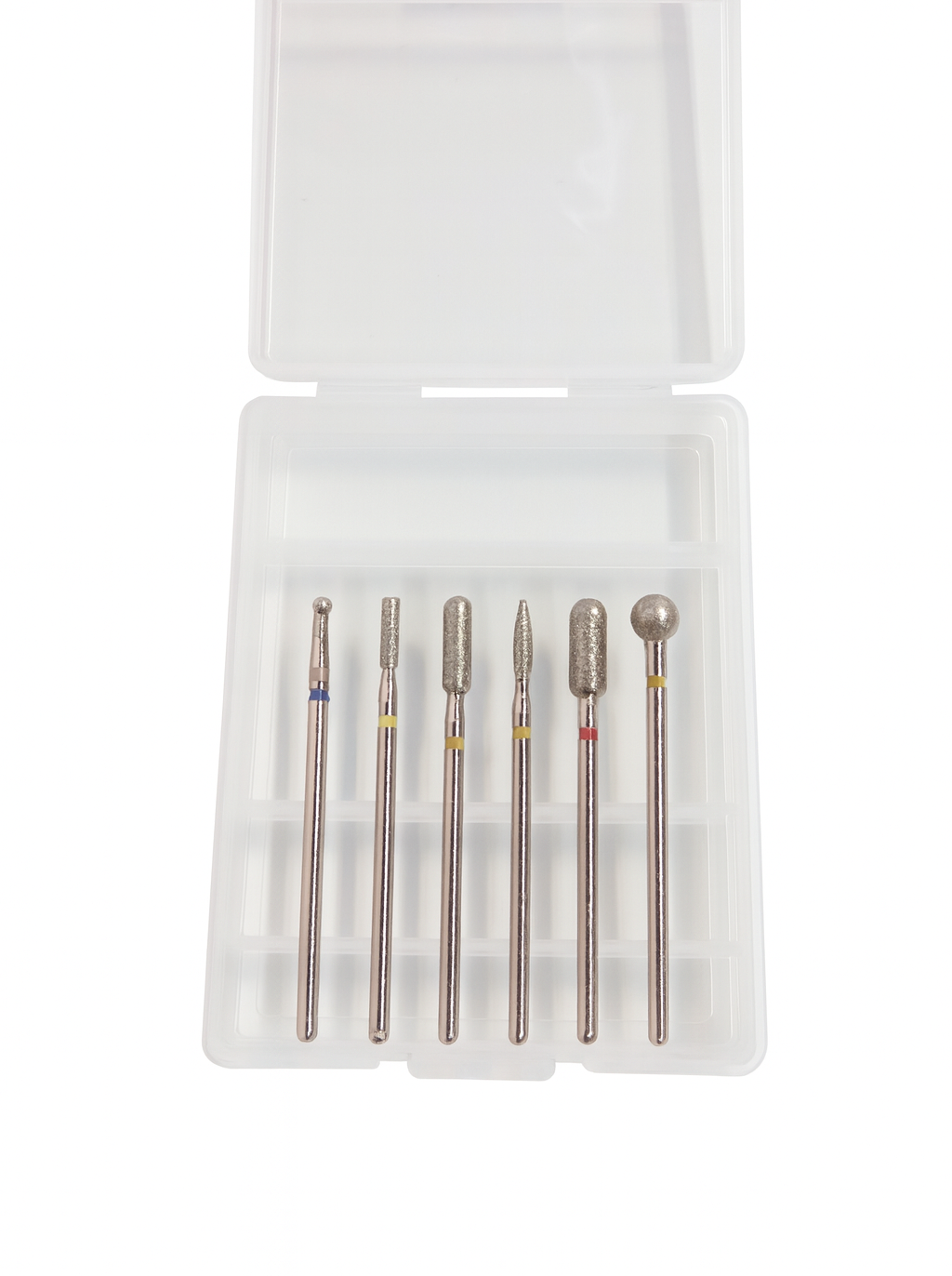 Diamond Cuticle & Prep Bit Set – 6pcs (Fine/Medium Grit)