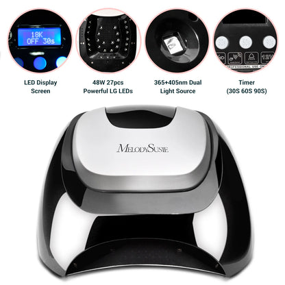 Aurora 4 (S-pro27t) LED/UV Nail Lamp - Black