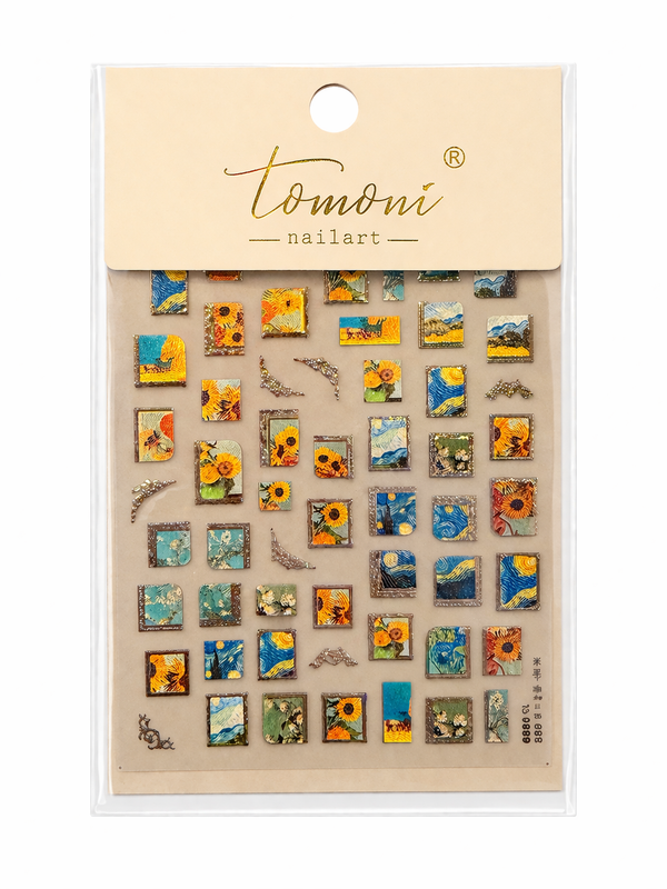 Mini Sunflower Canvas Nail Sticker
