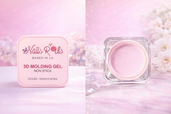 Nails R Us 3D Molding Gel White – Non-Stick Formula (15ml)