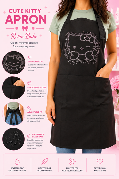 Soft Blush Kitty Apron