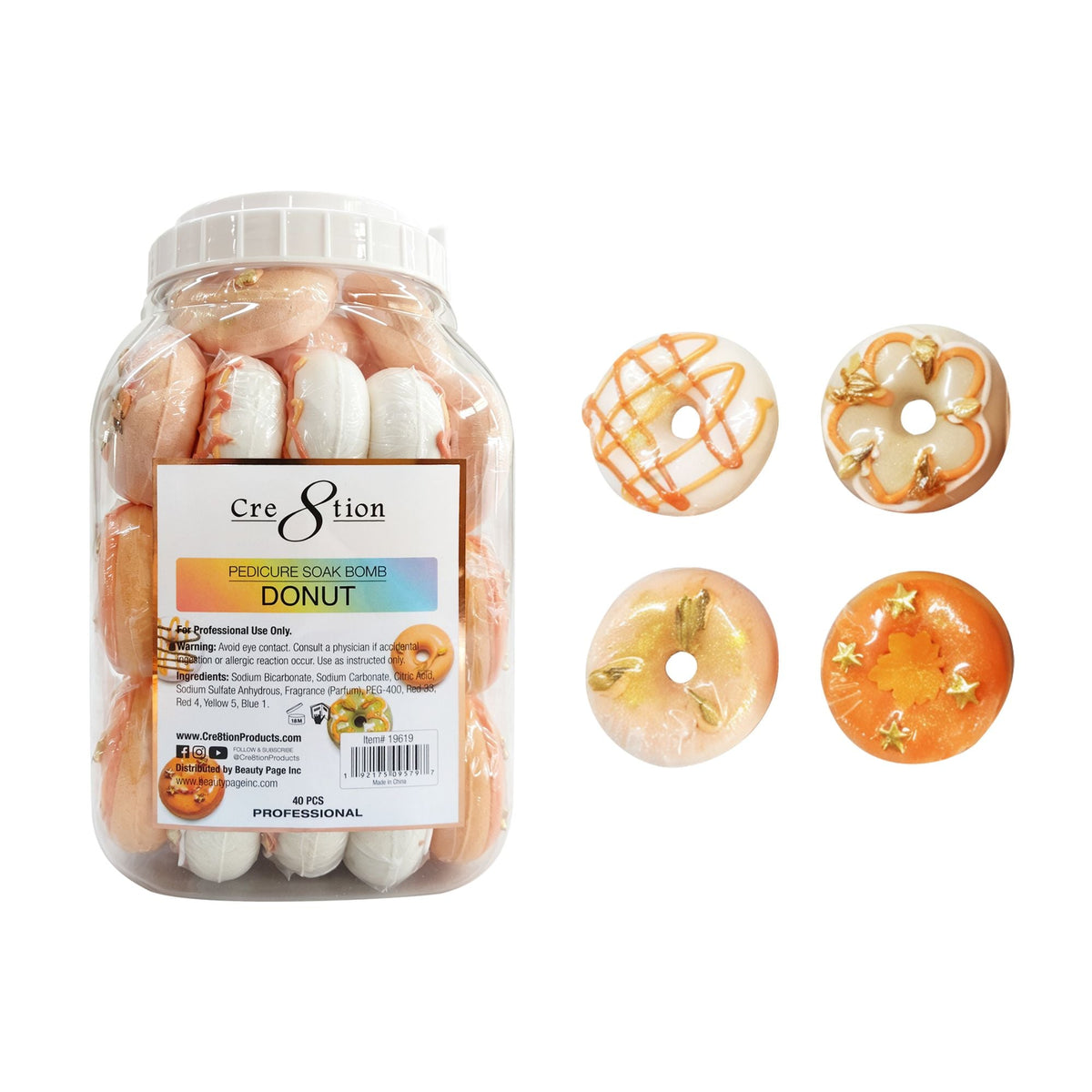 Cre8tion Pedicure Soak Bomb Donut 60g