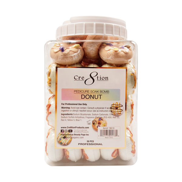 Cre8tion Pedicure Soak Bomb Donut 40g jar