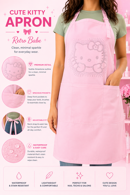Soft Blush Kitty Apron