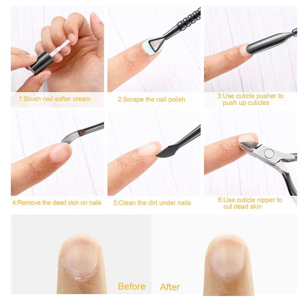 BLACK - 4 IN 1 MANICURE/PEDICURE TOOL SET