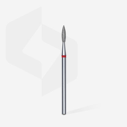 Staleks Pro Diamond Drill Bit Pointed Flame Red detail
