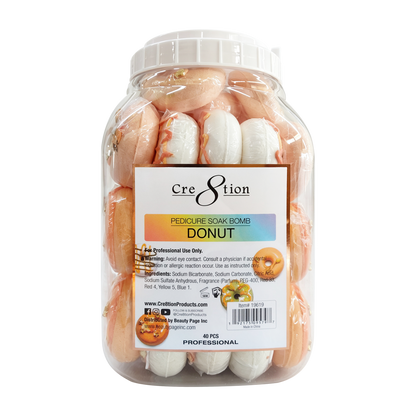 Cre8tion Pedicure Soak Bomb Donut 60g jar