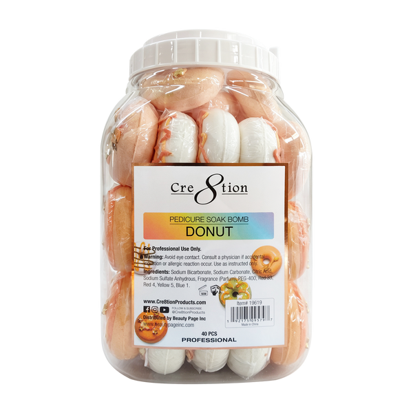 Cre8tion Pedicure Soak Bomb Donut 60g jar