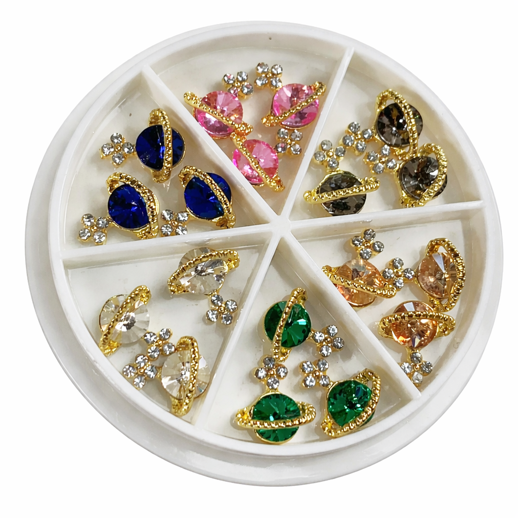 Luxury Crystal Nail Charms Wheel