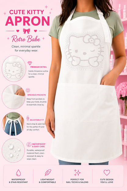 Soft Blush Kitty Apron