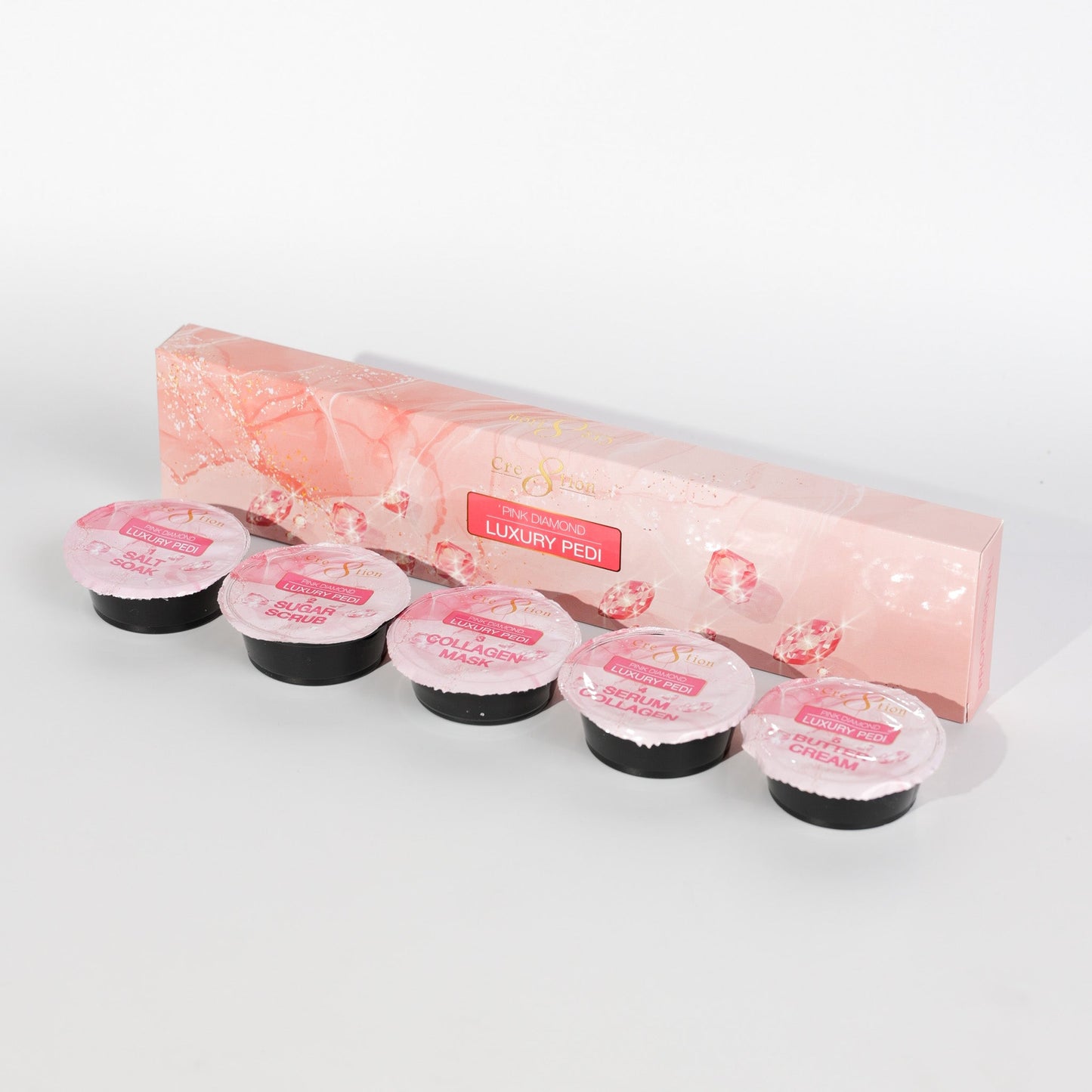 Cre8tion Luxury Pink Diamond Pedicure Spa 5 In 1 Kit