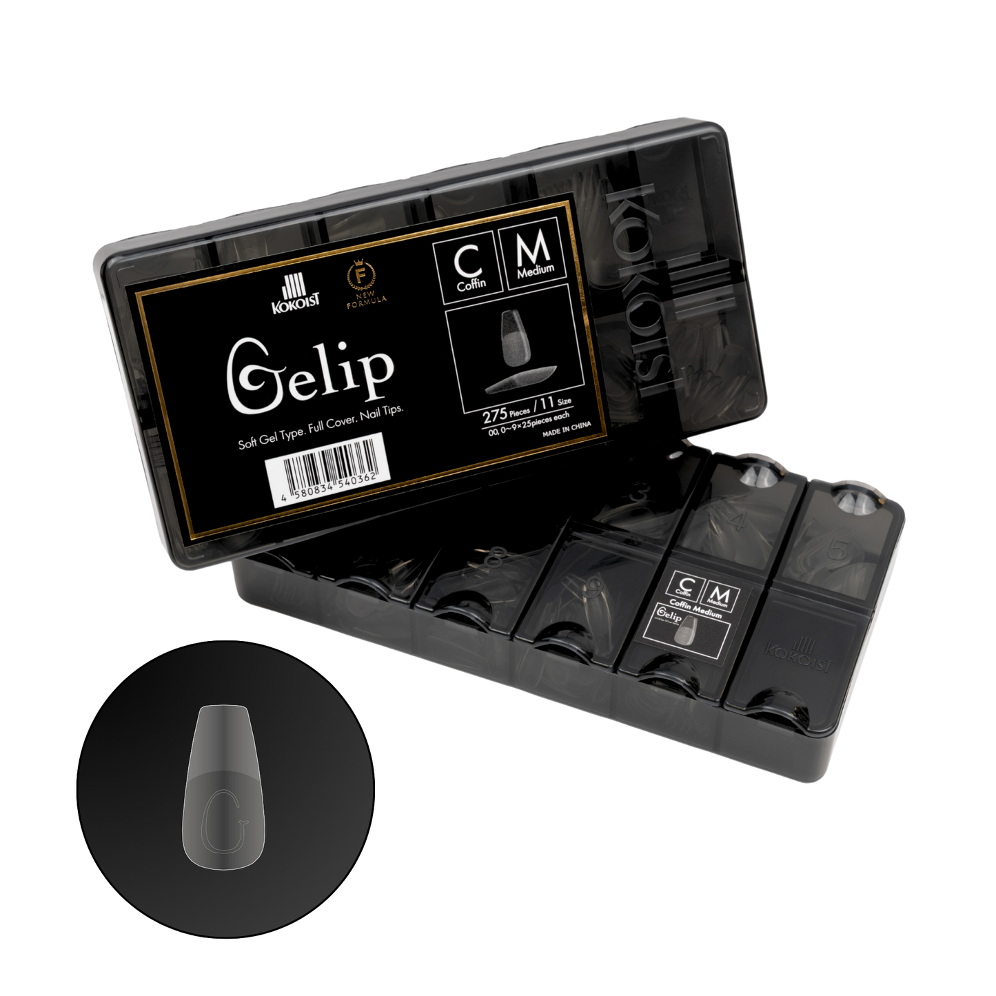 Coffin Medium Gelip Extensions (275 pcs)