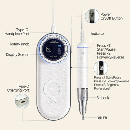O NAIL AI Precision Nail Drill