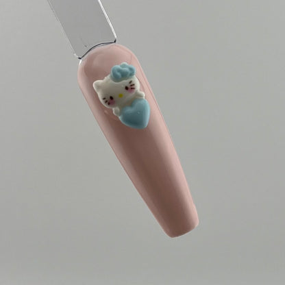 Hello Kitty With Blue Heart And Bow
