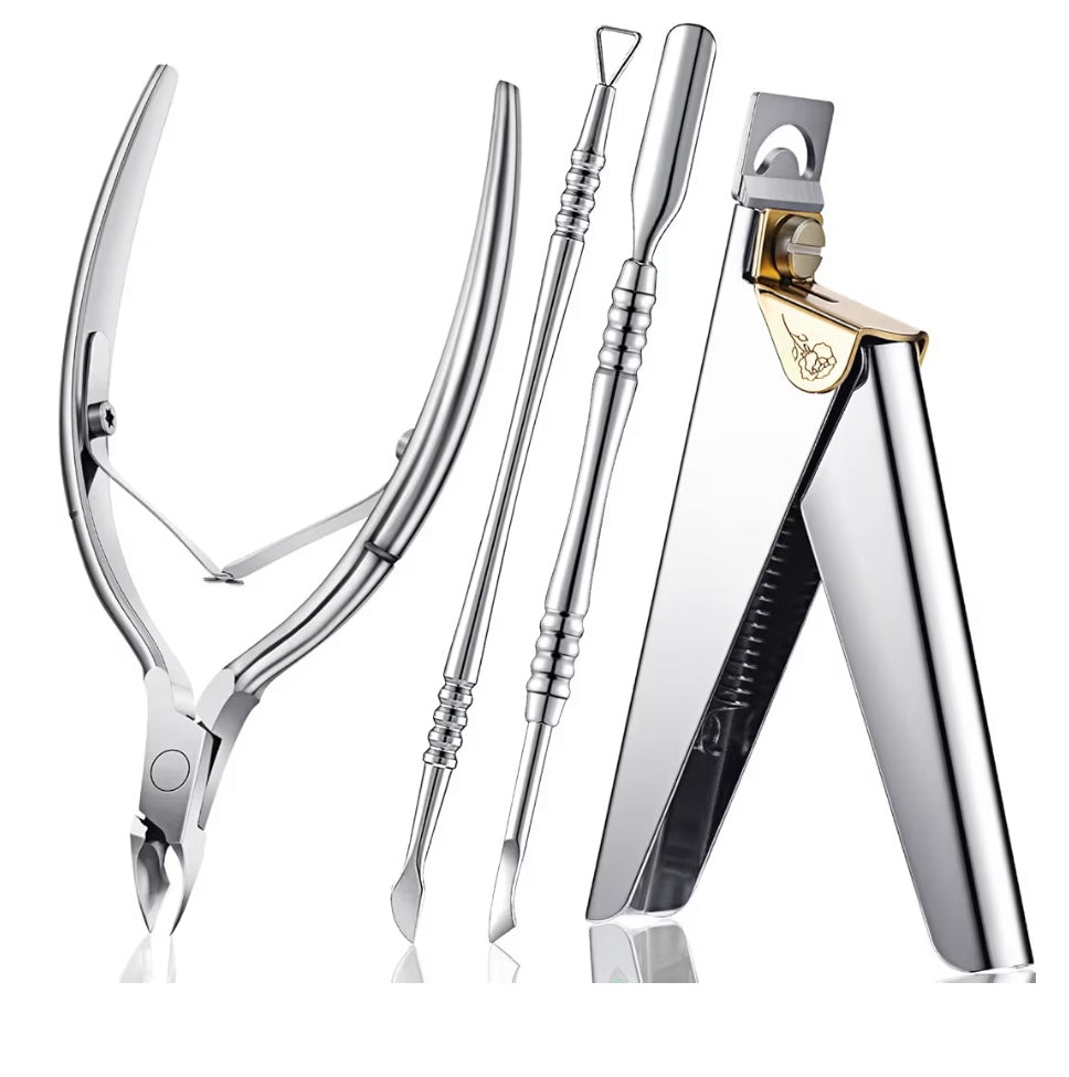 SILVER - 4 IN 1 MANICURE/PEDICURE TOOL SET