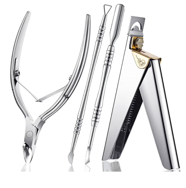 SILVER - 4 IN 1 MANICURE/PEDICURE TOOL SET