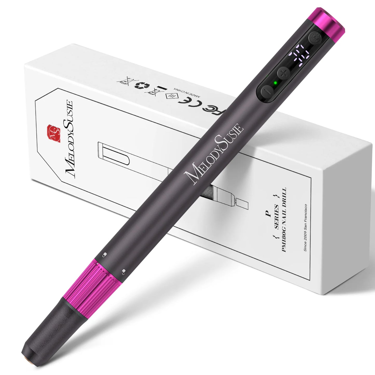 PM180G Rechargeable 30000RPM Nail Drill - Gray