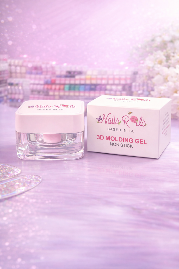 Nails R Us 3D Molding Gel White – Non-Stick Formula (15ml)