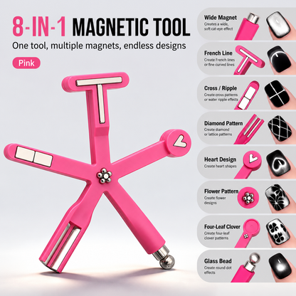 8-in-1 Multi-Design Cat Eye Gel Magnet Tool